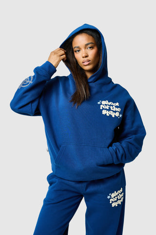 Capuche « Shoot For The Stars » pour femme - Bleu marine océan