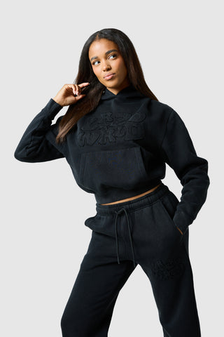 Capuche à appliqué Lrzo Wrld pour femme - Noir