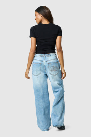 Jean Brooke pour femme - Denim bleu clair