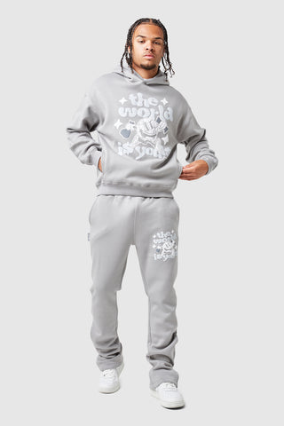 Capuche « World Is Yours » - Gris acier