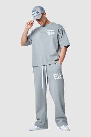 T-shirt « Shoot For The Stars » - Gris lune