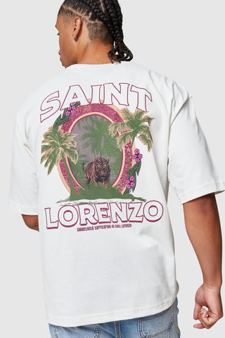 SAINT LORENZO STAMP TWINSET - OFF WHITE