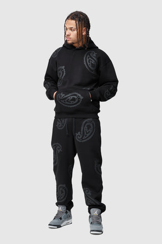 PAISLEY TRACKSUIT - BLACK