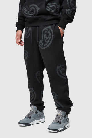 PAISLEY TRACKSUIT - BLACK