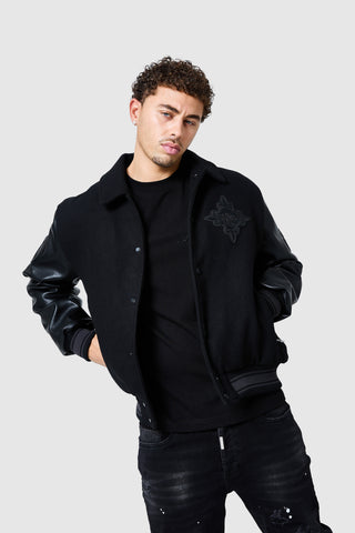 Icon Varsity Jacket - Black