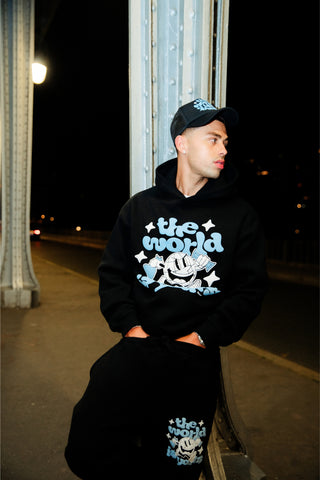 Capuche « Le monde est à toi » - Noir